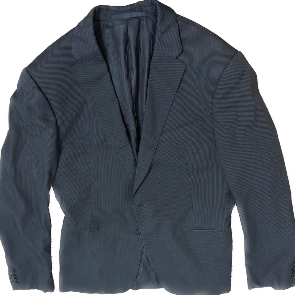 Armani Collezioni Black Pinstripe Blazer